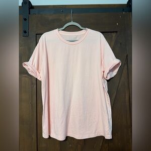Light Pink T-Shirt with cuffed sleeves